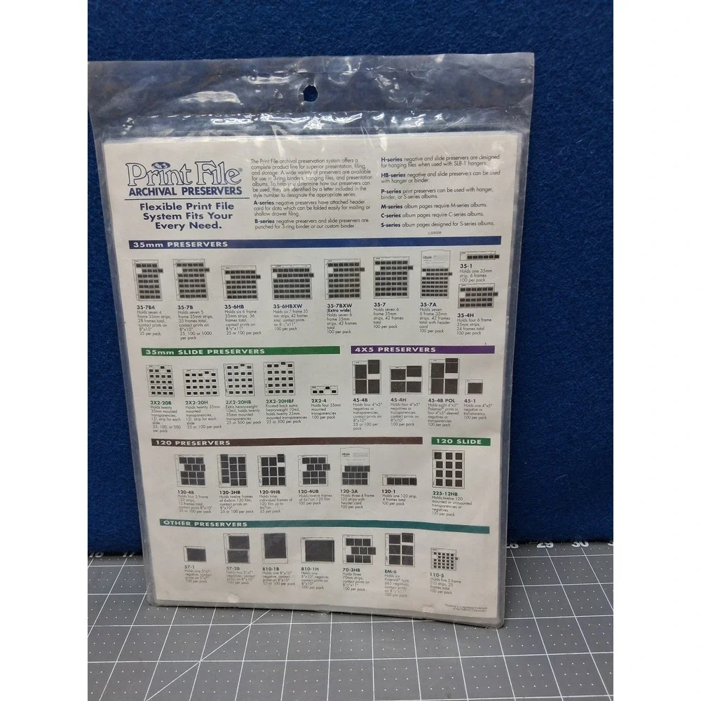 Print File 35mm Archival Negative Preservers Clear 25 Pack 357B Binder Sleeves